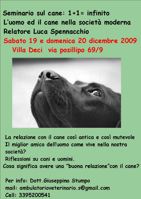 seminario sul cane