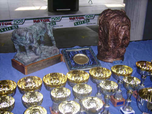 tavolo dei premi del Trofeo Mario Querci 2006