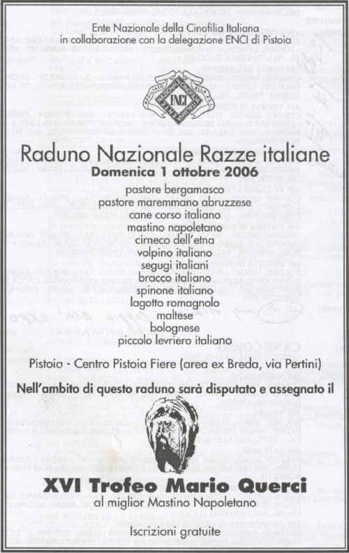 Raduno Razze Italiane Pistoia